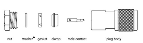 Clamp type N-plug parts